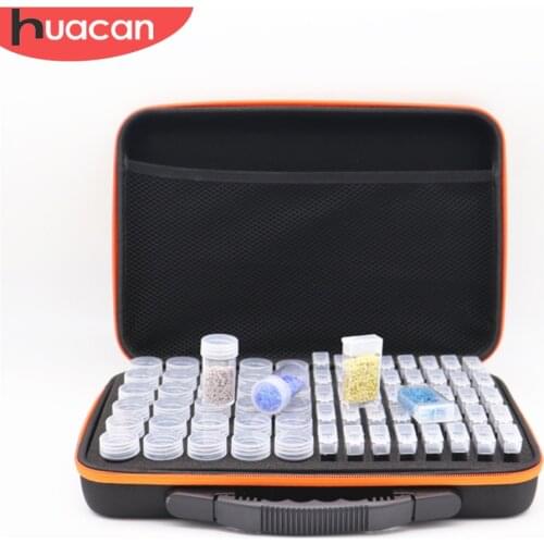 HUACAN Diamond Painting Storage Box 70Grids Tool 5d Diamond Embroidery Mosaic Accessories Plastic Box