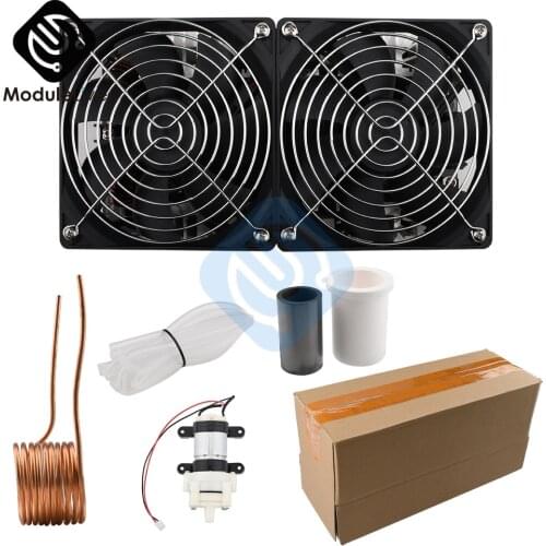 2500W 1800W 12V-48V ZVS Induction Heating Plate Machine Heating PCB Board Flyback Driver with Coil Dual Fan Power Water Pump