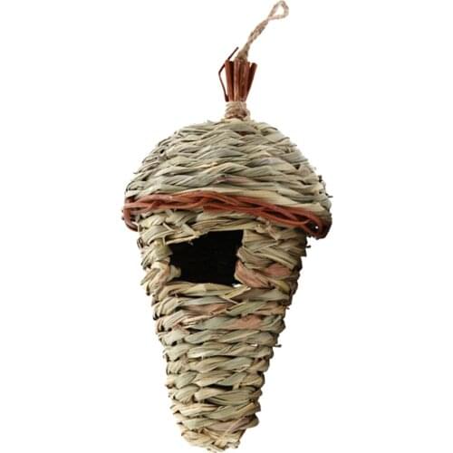Ing Handwoven Grass Sparrow Bird Nest House Shelter Roosting