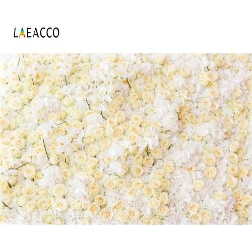 Laeacco Blossom Flowers Wall Wedding Baby Children Photography Backgrounds Customized Photographic Backdrops For Photo Studio