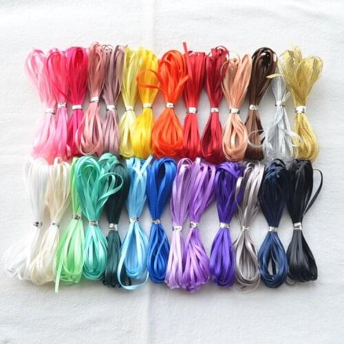 10M*3MM Filament Belt Double-sided Polyester Ribbon Bag Clip Ribbon Handwork Hair Accessories Headdress DIY Accessorie Materials