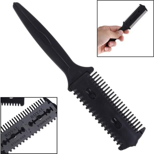 Hair Shaving Blades Cutting Thinning Pro Barber Hair Razor Comb Scissor Tools Beauty Styling Bangs Brush Hairdressing Trimmers