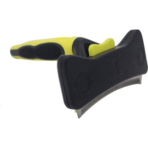 Shedding Pet Grooming Comb Wholesale Custom Logo Pet Dog Deshedding Brush Tool Dog Brush