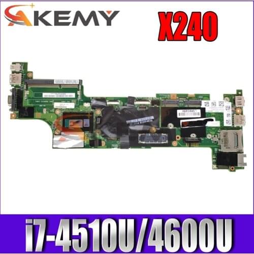 Laptop motherboard For Lenovo Thinkpad X240 With i7-4510U/4600U NM-A091 Mainboard FRU 04X5166 04X5178 04X5154 100% Fully Tested