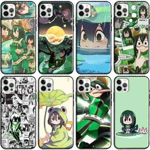 Asui Tsuyu Boku no My Hero Academia Soft Case For iPhone 11 Pro Max 12 mini X XR XS MAX 6 6S 7 8 Plus SE 2020 5S Phone Cover