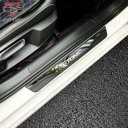 Car Sticker Accessories For Kia Stonic Door Sill Strip Cover Plates Stainless Steel Protectors Guards CAR Styling 2017 2019 2020