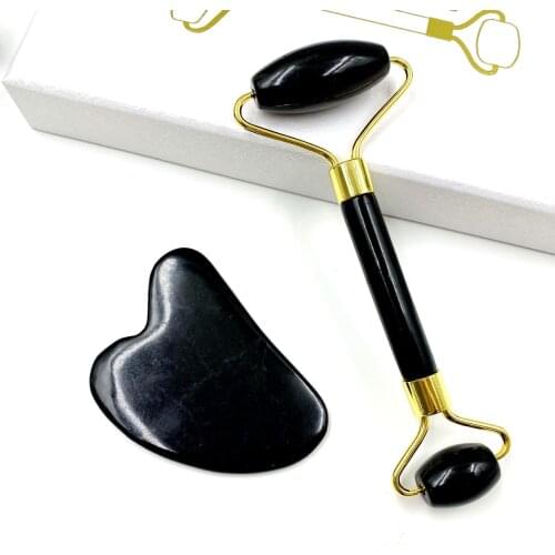 Jade massage roller beauty device Xiuyan jade roller jade scraping board set gift box