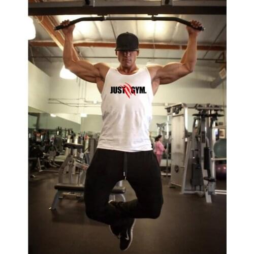 New 2019 Bodybuilding Brand Tank Top Men Fitness Stringer Tank Top Gyms Singlet Sleeveless Shirt Workout Man Undershirt Clothing