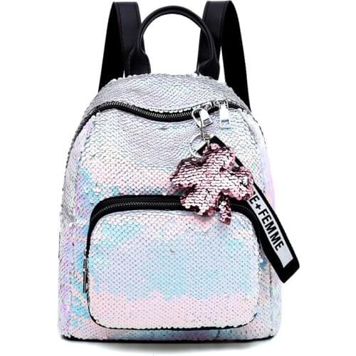 Raged Sheep 2019 New Backpacks for School Teenagers Girls Gradient Sequins Mini Shoulder Bag High Quality In Womens Daypacks