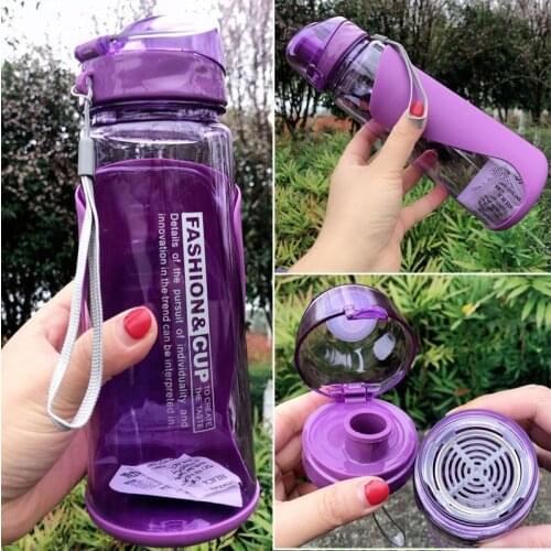 New Sports Water Bottles Gym Leak-proof Drop-proof Portable Shaker Mug Outdoor Travel Kettle Plastic Drink Water Cup BPA Free