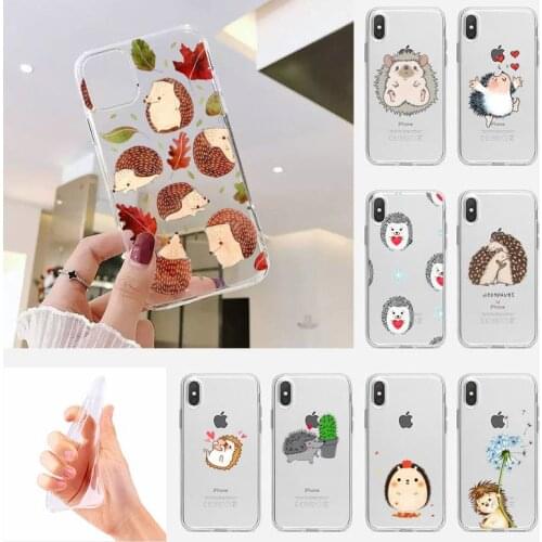 Kawaii Hedgehog Heart Phone Transparent clear case for Xiaomi Redmi K30s ultra note 8 9 pro max 9s 10T Pro 11 10 lite