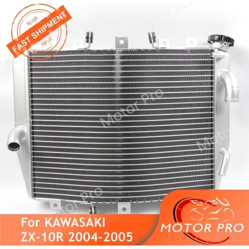 Motorcycle Radiator For Kawasaki Ninja ZX10R 2004 2005 Cooling Cooler Replacement Accessories ZX-10R ZX 10R 2004 2005 Aluminum