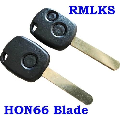RMLKS Button Pads 1 2 Button Remote Key Case Fit For Transponder Key Replacement With HON66 Blade