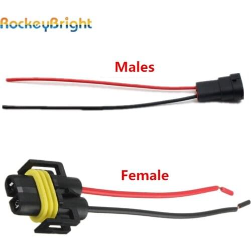 Rockeybright 20-100PCS H8 H11 881 LED socket for H8 H11 LED fog light bulb holder socket Wiring Harness connector female Socket