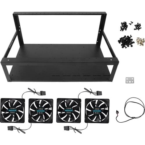 HOT-Mining Rack Combination, Mining Frame Eth/Etc/Zec Ether Accessories Tools for 6/8/12 Gpu Bitcoin Machine