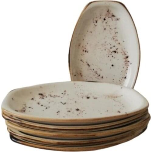 Tulü Porcelain Tulu Porcelain Reactive 6 Piece Kayak Confectionary Dish Team 6 piece confectionary team