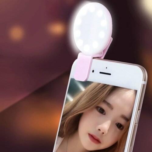 Universal Selfie LED Ring Flash Light Portable Mobile Phone 36 LEDS Selfie Lamp Luminous Ring Clip 2020