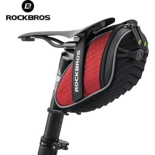 ROCKBROS Bike Bag 3D Shell Rainproof Saddle Bag Reflective Bicycle Bag Shockproof Cycling Rear Seatpost Bag MTB Bike Accessories
