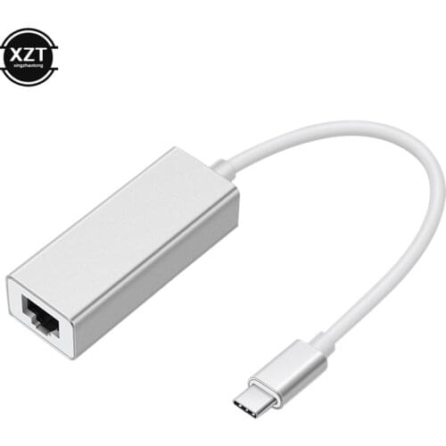 External USB C Type C Ethernet Adapter Network Card RJ45 Lan Converter Connector for MacBook Windows 7/8/10 Laptop 10/100Mbps