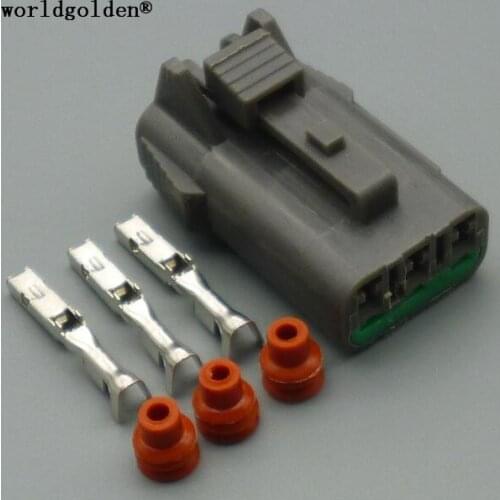 Worldgolden 3 Pin 1.5mm Female Automotive Throttle Motor Plug Connector PB015-03320 For Hitachi Excavator ZAX70EX120200