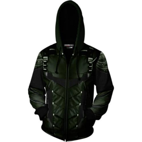 Movie Arrow Oliver Queen Hoodies 3D Print Hoodie Sweatshirt Iron Man Thanos Captain America Coat Jacket Hoodie for Men Women
