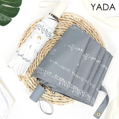 YADA INS Math Formula Pattern Umbrella 3-Folding 10 bones Anti-UV Umbrella For Women Parasol Sun Protection Umbrella YD200344