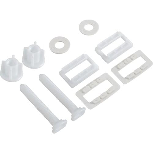 1set Plastic Toilet Seat Screw Bathroom Accessories Hinge Bolt Pad Hardwares Flexible White Toilet Seats Replacement