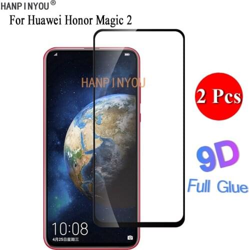 2 Pcs/Lot For Huawei Honor Magic 2 Magic2 6.39" 9D Full Glue Full Cover Screen Protector Tempered Glass Protective Film Guard