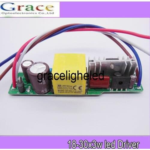 5pcs Isolation 60W AC85-277V LED Driver 18-30x3W 600mA DC54-100V Constant Current LED Power Supply Floodlight