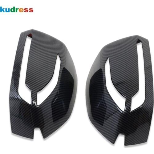 For Hyundai Palisade 2020 2021 Carbon Fiber Chrome Rearview Side Door Wind Mirror Cover Trim Backup Mirror Protected Accessories