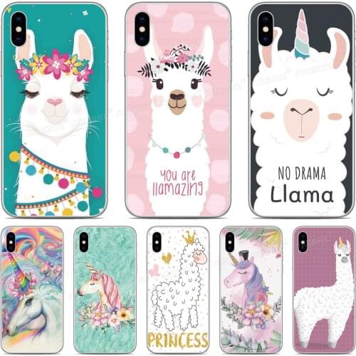 Printed Llama Unicorn Cover For Vsmart Active 1 Plus Star 3 JOY 4 Live BQ Aquaris X2 X Pro U U2 Lite V VS Phone Case Fundas