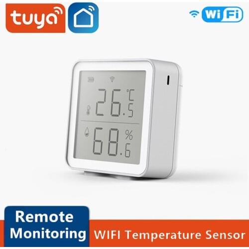 Smart Home Temperature And Humidity Sensor Tuya WIFI Indoor Thermometer With LCD Display Intelligent Linkage For Smart Home