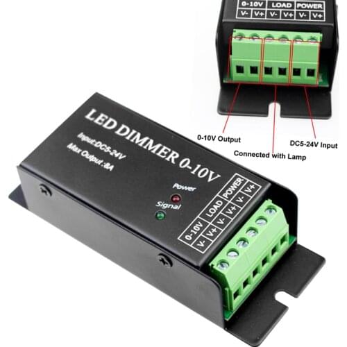 Input DC 5V 12V 24V Led Dimmer for Led Lamps 12 V Led Dimmer for Led Strip Light Output 8a/channel 0-10v Dimmer Signal