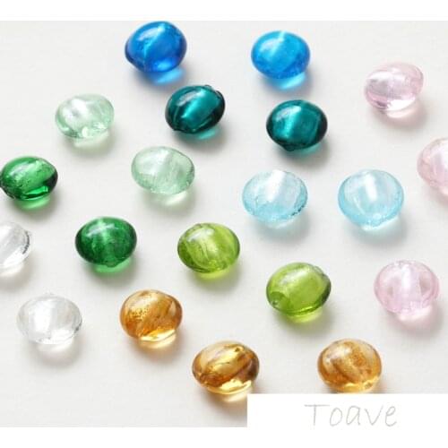 Domestic Vintage round Glass Beads DIY Beading Bracelet Necklace Ear Stud Necklace Material Accessories 10pcs