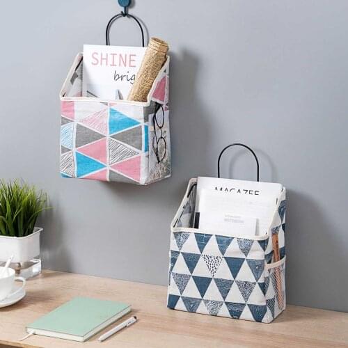 Household Cotton and Linen Wall-Mounted Storage Bag Dormitory Wall-Mounted Door Sundries Cloth Bag