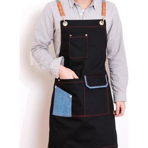 Apron Korean fashion Chinese restaurant with the same cafe milk tea shop hair custom logo men and women restaurant overall