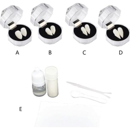 Adult Kids Halloween Party Costume Horrific Dress Vampire False Teeth Fangs Dentures Cosplay Photo Props Favors DIY