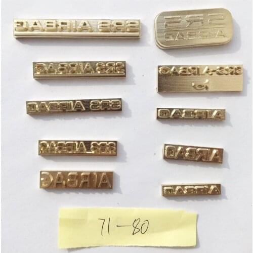 SRS Airbag Dashboard Brass Mould Luxury Car Logo Embossing Stamp For D75-D93
