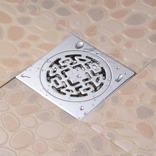 Copper Shower Floor Drain Bathroom Toilet Floor Drain Water Anti-Odor Floor Drain Floor Drain
