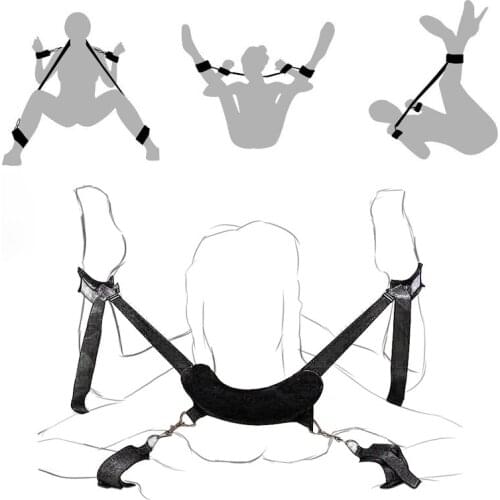 Handcuffs Ankle Cuff BDSM Bondage Set Flirt Adults Sex Toys For Women Couples Slave Restraints Erotic Fetish Clitoris Stimulator