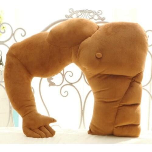 2020 New Sexy Muscular Boyfriend Pillow Plush Stuffed Toy Skin-friendly Comfortable and Cute Short Plush Weekend Drama Artifact