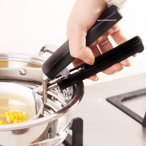 New Home Hot Bowl Holder Dish Clamp Pot Pan Gripper Clip Hot Dish Plate Bowl Clip Retriever Tongs Silicone Handle Kitchen Tool