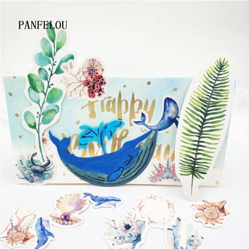 PANFELOU Spray the whale metal craft paper die cutting dies Scrapbooking/DIY Thanksgiving Day Easter Embossing mould cards