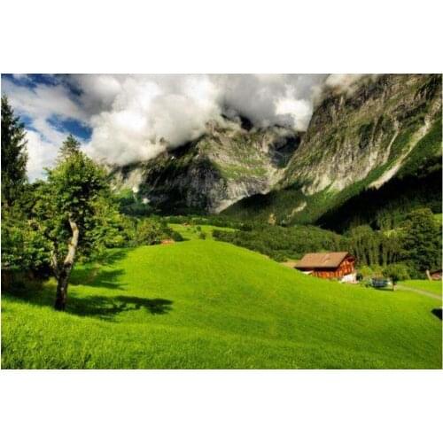 Scenery diamond painting full mountain tree embroidery stitch landscape rhinestone picture puzzle toys kids drawing wall decor