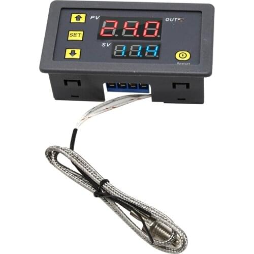DC 5V 12V 24V AC 220V Digital Display Temperature Controller K Type Thermocouple M6 Probe Sensor Embedded Thermostat -60 -500