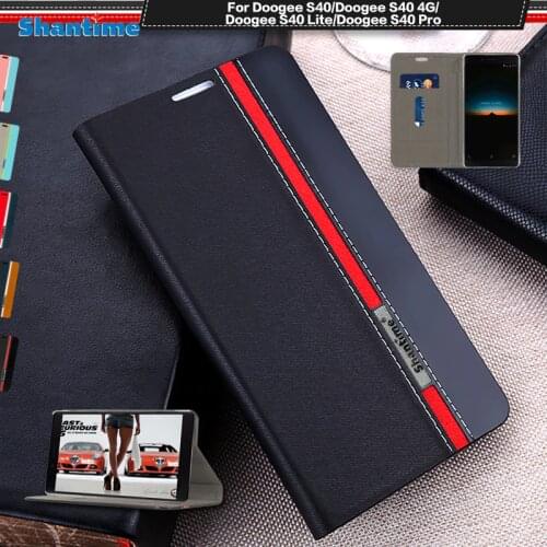 Luxury PU Leather Case For Doogee S40 Flip Case For Doogee S40 4G Doogee S40 Lite Doogee S40 Pro Phone Case Silicone Back Cover