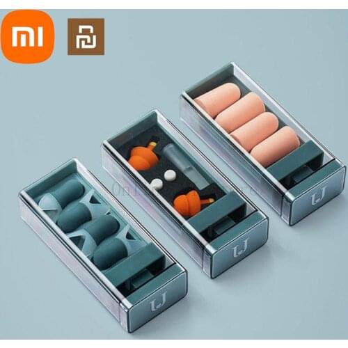 Xiaomi Youpin Jordan&Judy Soundproof Earplugs For Sleep Noise Reduction Light Soft Silicone Sleeping foam Travel Sleep Earplugs