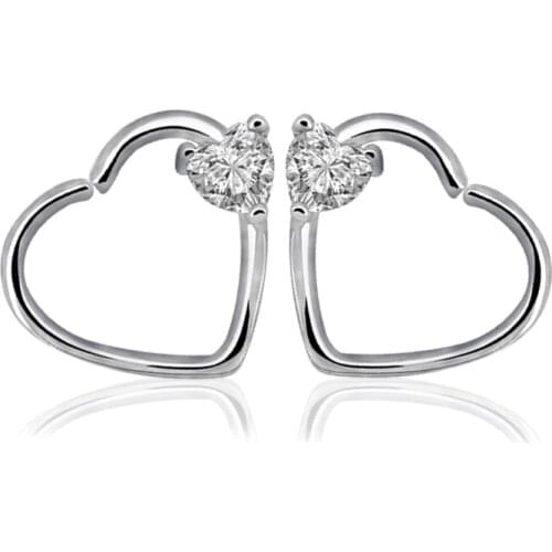 1 Pair Fashion Style Heart Shaped Waves Nose Rings Clip On Earring Nose Ring Body Fake Piercing Piercing Jewelry For Women