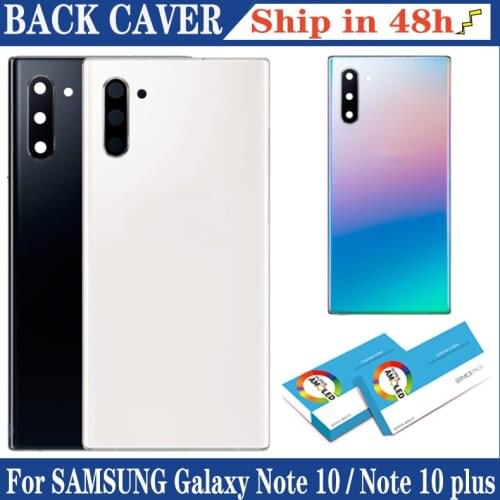 100% New For Samsung Galaxy Note 10 N975 Note 10 Plus NOTE10+ Battery Back Cover Door Housing Camera Glass Lens