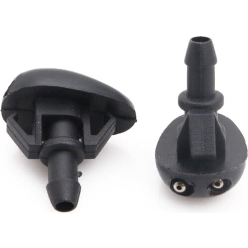 2 Pcs Car Windshield Washer Sprayer Nozzle Dual Holes For Nissan